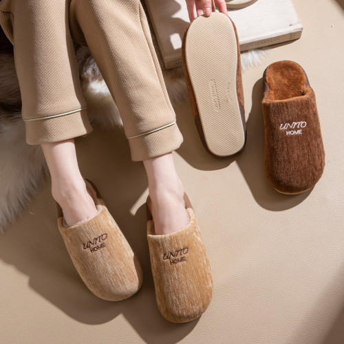 靜音拖鞋女冬季新款室內家居防滑保暖地板軟底日式無聲家用棉拖男 靜音拖鞋女冬季新款室內家居防滑保暖地板軟底日式無聲家用棉拖男