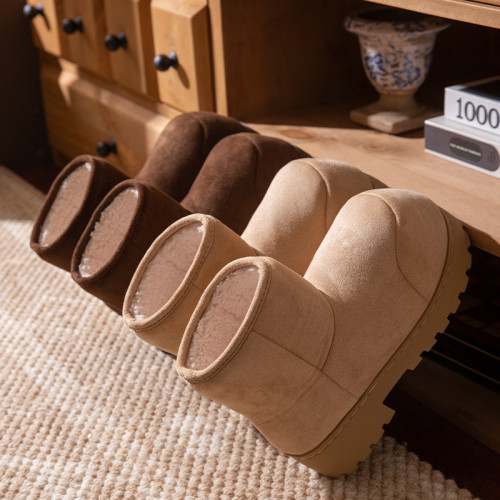 網紅時尚大頭雪地靴女款冬季外穿棉鞋全包跟厚底加絨保暖麵包鞋女 網紅時尚大頭雪地靴女款冬季外穿棉鞋全包跟厚底加絨保暖麵包鞋女