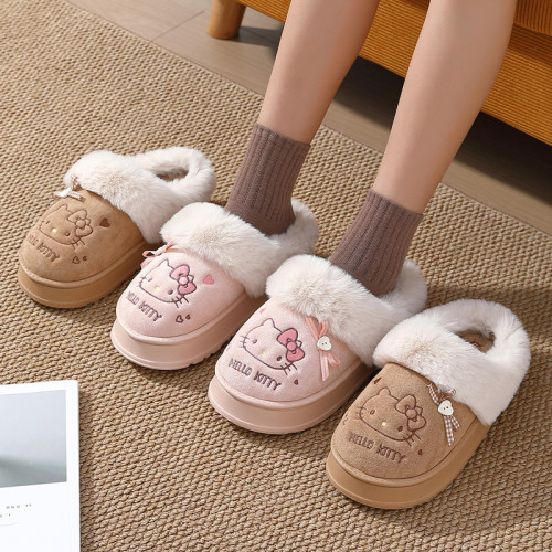 厚底超萌可愛棉拖鞋女冬季新款居家室內卡通小貓保暖毛絨棉拖 厚底超萌可愛棉拖鞋女冬季新款居家室內卡通小貓保暖毛絨棉拖
