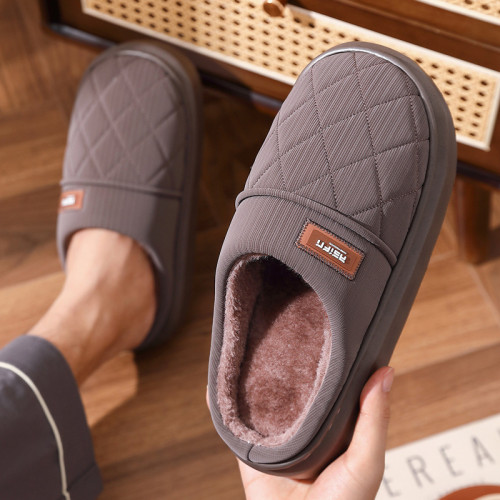 加厚棉拖鞋男士秋冬季新款家居保暖毛毛防滑舒適棉鞋女士外穿 加厚棉拖鞋男士秋冬季新款家居保暖毛毛防滑舒適棉鞋女士外穿