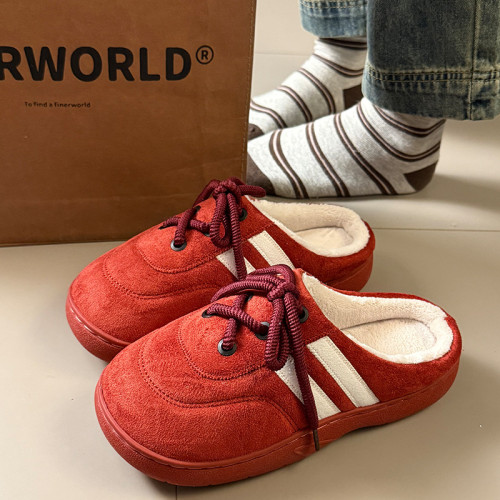 2025年新款棉拖鞋女秋冬季外穿ins網紅系帶暖絨家居防滑厚底拖鞋 2025年新款棉拖鞋女秋冬季外穿ins網紅系帶暖絨家居防滑厚底拖鞋