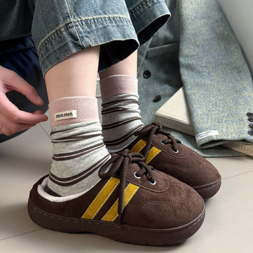 2025年新款棉拖鞋女秋冬季外穿ins網紅系帶暖絨家居防滑厚底拖鞋 2025年新款棉拖鞋女秋冬季外穿ins網紅系帶暖絨家居防滑厚底拖鞋