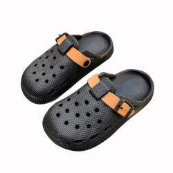 新款兒童鞋2025新款洞洞鞋男童夏季踩屎感外穿包頭家居防滑沙灘鞋