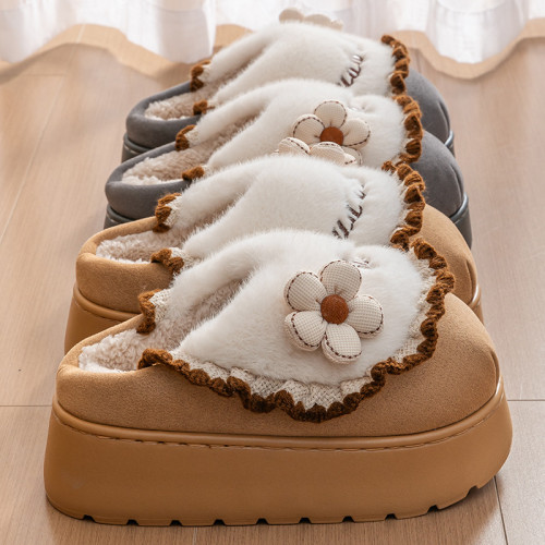 厚底棉拖鞋女款秋冬季2025新款室內家居厚實保暖加絨月子毛毛拖鞋