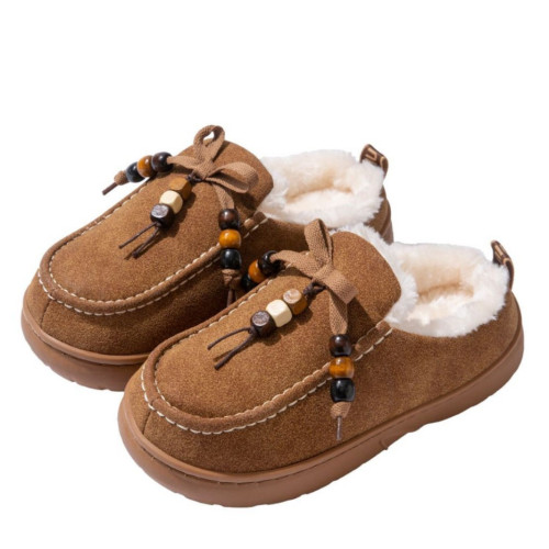 厚底系帶串珠勃肯棉拖鞋女冬季外穿保暖加絨一腳蹬穆勒包頭半拖鞋 厚底系帶串珠勃肯棉拖鞋女冬季外穿保暖加絨一腳蹬穆勒包頭半拖鞋