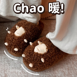 踩屎感棉拖鞋女款2025新款秋冬季室內家居毛絨保暖防滑月子棉拖女