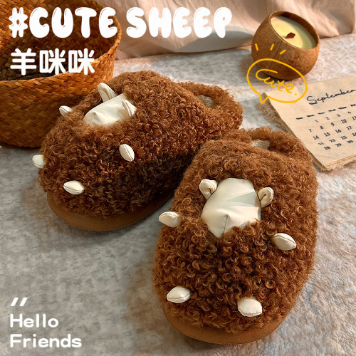 踩屎感棉拖鞋女款2025新款秋冬季室內家居毛絨保暖防滑月子棉拖女 踩屎感棉拖鞋女款2025新款秋冬季室內家居毛絨保暖防滑月子棉拖女