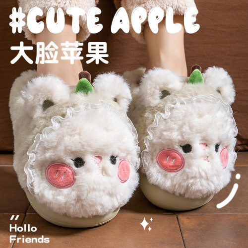 踩屎感棉拖鞋女士秋冬季室內家居保暖加絨加厚防滑毛毛鞋棉拖女款