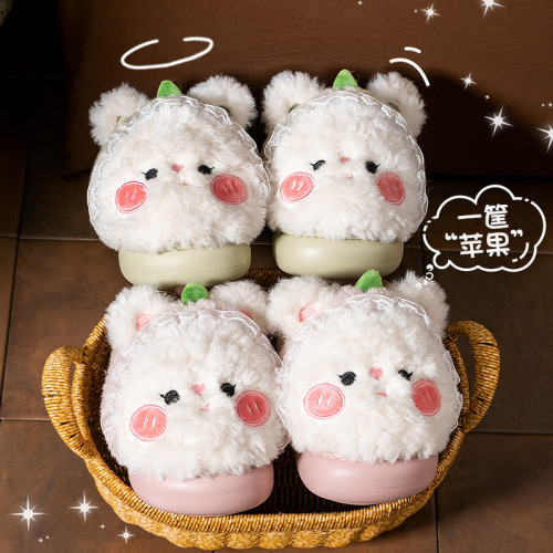 踩屎感棉拖鞋女士秋冬季室內家居保暖加絨加厚防滑毛毛鞋棉拖女款