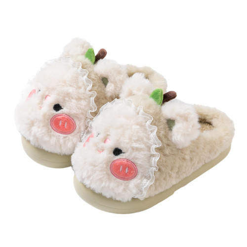 踩屎感棉拖鞋女士秋冬季室內家居保暖加絨加厚防滑毛毛鞋棉拖女款