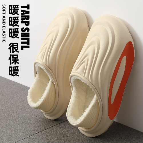 防水包跟棉拖鞋男士冬季新款防滑厚底居家保暖加絨外穿棉拖女 防水包跟棉拖鞋男士冬季新款防滑厚底居家保暖加絨外穿棉拖女