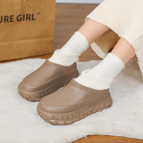 冬季加棉長筒輪胎棉拖鞋厚底增高耐磨保暖外穿加厚防水腳蹬 冬季加棉長筒輪胎棉拖鞋厚底增高耐磨保暖外穿加厚防水腳蹬