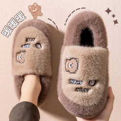 厚底棉拖鞋男士秋冬季2025新款室內家居卡通可愛加厚保暖毛絨棉拖