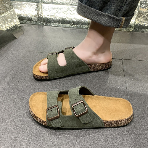 夏季新款男士軟木高跟雙釦露趾經典百搭舒適耐穿防滑耐磨時尚 夏季新款男士軟木高跟雙釦露趾經典百搭舒適耐穿防滑耐磨時尚