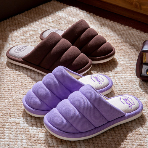 厚底保暖TPR防滑大底棉拖鞋女士秋冬季室內家居情侶保暖防滑棉鞋