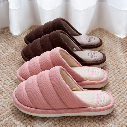 厚底保暖TPR防滑大底棉拖鞋女士秋冬季室內家居情侶保暖防滑棉鞋