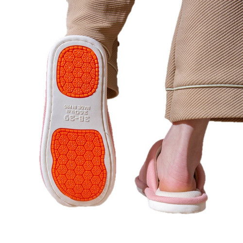 厚底保暖TPR防滑大底棉拖鞋女士秋冬季室內家居情侶保暖防滑棉鞋