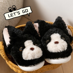 踩屎感棉拖鞋女士秋冬季2025新款室內家居加厚卡通小貓毛毛棉拖女