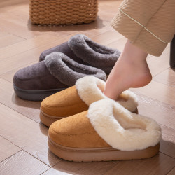 大碼男士棉拖鞋冬季室內家居防滑4647加大中老年加絨加厚保暖棉拖