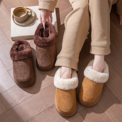 大碼男士棉拖鞋冬季室內家居防滑4647加大中老年加絨加厚保暖棉拖