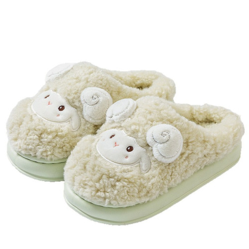 可愛棉拖鞋女款2025秋冬季新款室內家居加厚保暖卡通毛絨厚底拖鞋