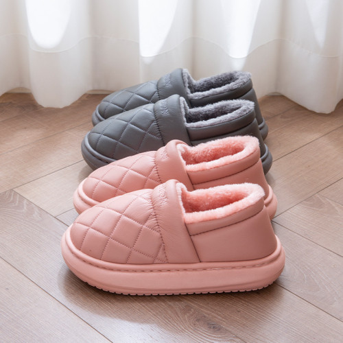 厚底防水棉拖鞋女冬季室內家居全包跟防滑保暖中老年人棉鞋男外穿 厚底防水棉拖鞋女冬季室內家居全包跟防滑保暖中老年人棉鞋男外穿