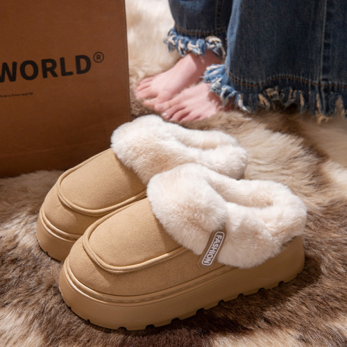 棉拖鞋女冬季新款ins外穿防水保暖時尚厚底增高懶人室內包頭毛拖 棉拖鞋女冬季新款ins外穿防水保暖時尚厚底增高懶人室內包頭毛拖