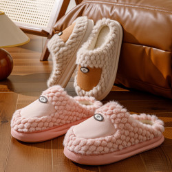 2025復古新款棉拖鞋男女時尚情侶厚底加絨保暖秋冬季地板棉拖