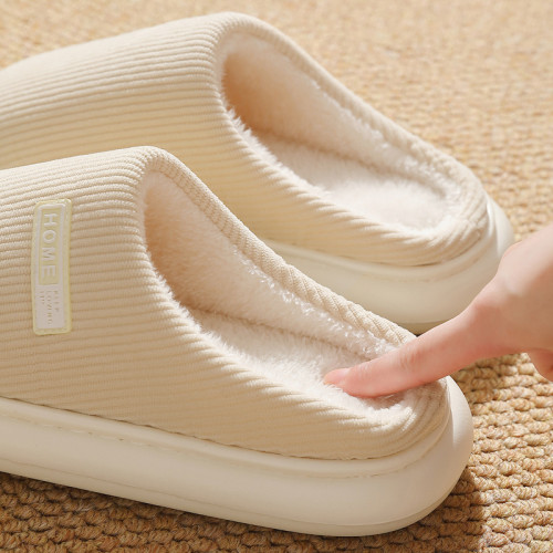 厚底家居棉拖鞋男秋冬季情侶家用室內毛絨保暖包頭防滑棉拖女 厚底家居棉拖鞋男秋冬季情侶家用室內毛絨保暖包頭防滑棉拖女