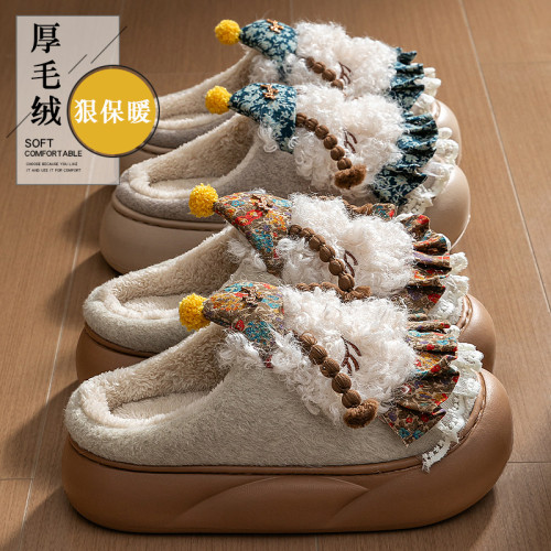 踩屎感棉拖鞋女款秋冬季2025新款時尚網紅超火保暖加絨卡通毛毛鞋 踩屎感棉拖鞋女款秋冬季2025新款時尚網紅超火保暖加絨卡通毛毛鞋