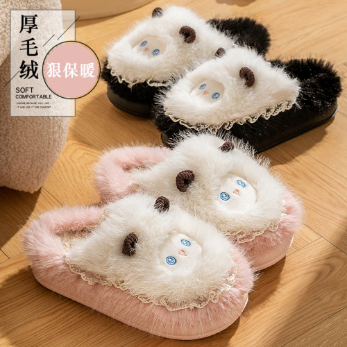 棉拖鞋女款2025秋冬季新款室內家居加絨加厚保暖卡通毛絨絨拖鞋女 棉拖鞋女款2025秋冬季新款室內家居加絨加厚保暖卡通毛絨絨拖鞋女