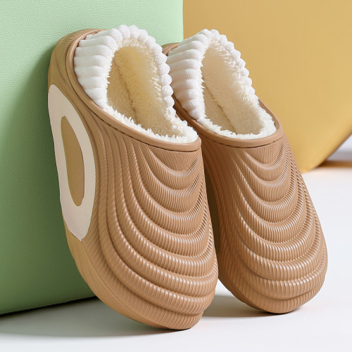 防水棉拖鞋男秋冬季新款休閒外穿保暖毛絨軟底防滑耐磨棉拖女 防水棉拖鞋男秋冬季新款休閒外穿保暖毛絨軟底防滑耐磨棉拖女