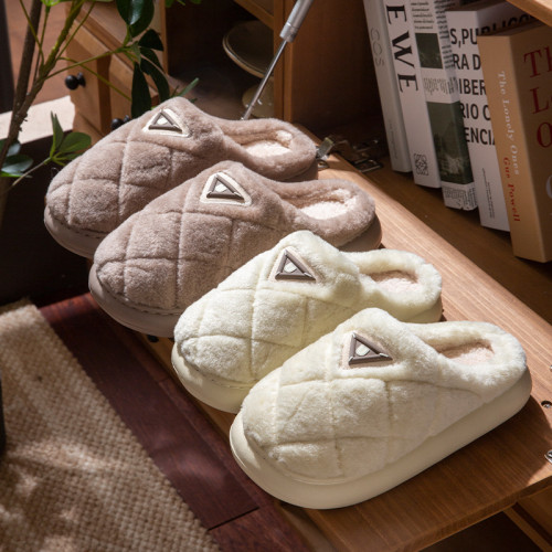 踩屎感棉拖鞋女士秋冬季室內家居防滑厚底保暖加絨毛毛情侶棉拖男 踩屎感棉拖鞋女士秋冬季室內家居防滑厚底保暖加絨毛毛情侶棉拖男