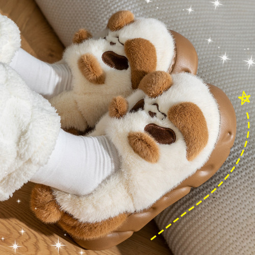 可愛卡通棉拖鞋女款秋冬季包跟秋冬季2025新款網紅熊貓保暖毛毛鞋 可愛卡通棉拖鞋女款秋冬季包跟秋冬季2025新款網紅熊貓保暖毛毛鞋