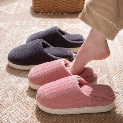 高級感艾草棉拖鞋女秋冬季2025新款居家用保暖防滑地板拖鞋男冬天