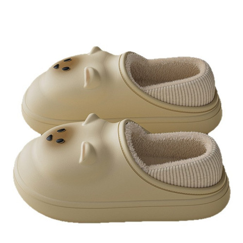 可愛防水棉拖鞋女款冬季包跟外穿保暖室內居家防滑踩屎感厚底棉鞋 可愛防水棉拖鞋女款冬季包跟外穿保暖室內居家防滑踩屎感厚底棉鞋