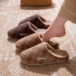 高級感棉拖鞋女秋冬季室內加絨保暖厚底防滑情侶居家用拖鞋男冬天