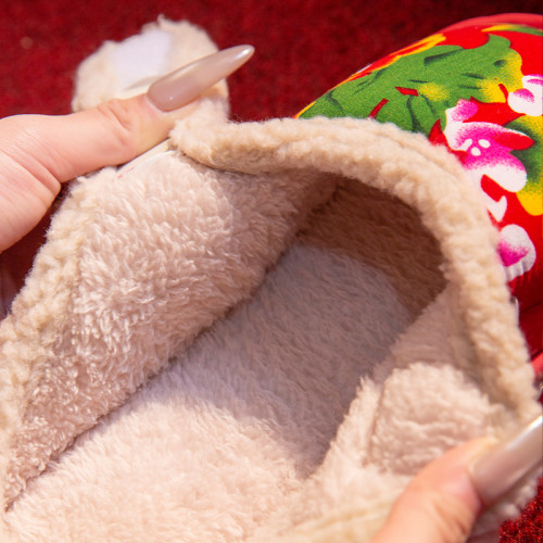 東北大花棉拖鞋女冬季2025年新款居家用厚底防滑保暖外穿加絨毛拖 東北大花棉拖鞋女冬季2025年新款居家用厚底防滑保暖外穿加絨毛拖