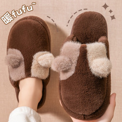 保暖棉拖鞋女士秋冬季2025新款室內家居毛毛加絨防滑月子棉拖女款