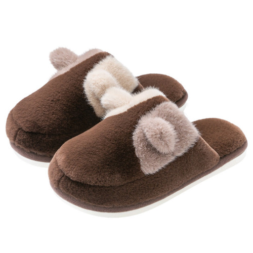 保暖棉拖鞋女士秋冬季2025新款室內家居毛毛加絨防滑月子棉拖女款