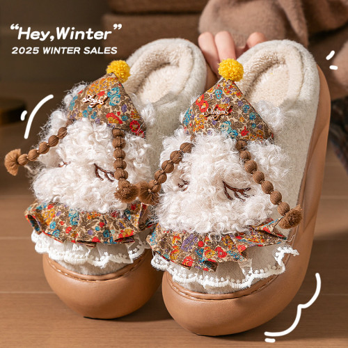 踩屎感棉拖鞋女款秋冬季2025新款室內家居防滑厚底保暖加絨毛拖鞋 踩屎感棉拖鞋女款秋冬季2025新款室內家居防滑厚底保暖加絨毛拖鞋