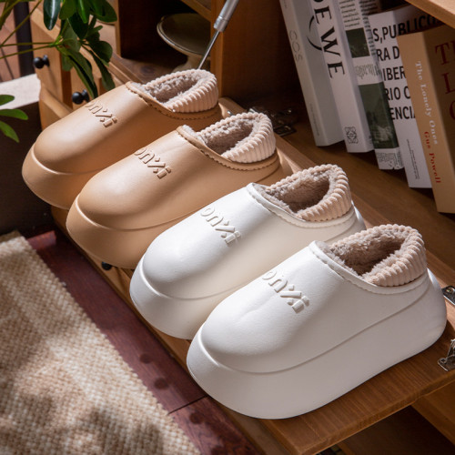 冬季外穿防水棉拖鞋女士2025新款室內居家厚底保暖加絨包跟棉鞋男 冬季外穿防水棉拖鞋女士2025新款室內居家厚底保暖加絨包跟棉鞋男