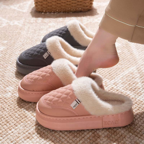 防水棉拖鞋女秋冬季2025新款室內家居加絨加厚保暖防滑外穿棉拖男 防水棉拖鞋女秋冬季2025新款室內家居加絨加厚保暖防滑外穿棉拖男