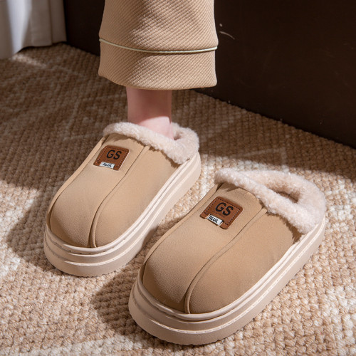 厚底棉拖鞋女秋冬季新款室內居家防滑保暖加厚情侶毛絨半包拖鞋男 厚底棉拖鞋女秋冬季新款室內居家防滑保暖加厚情侶毛絨半包拖鞋男