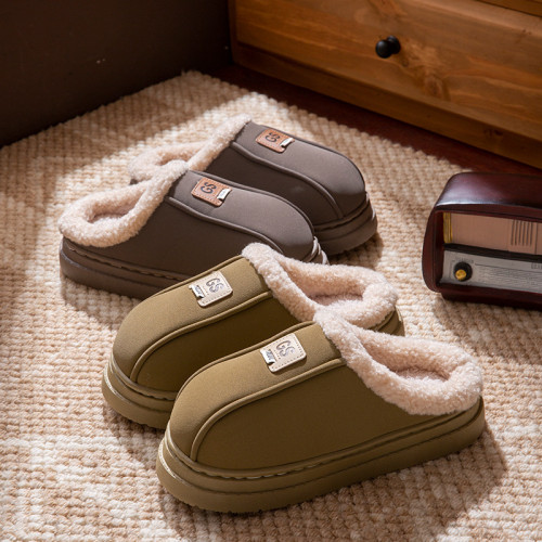 厚底棉拖鞋女秋冬季新款室內居家防滑保暖加厚情侶毛絨半包拖鞋男 厚底棉拖鞋女秋冬季新款室內居家防滑保暖加厚情侶毛絨半包拖鞋男