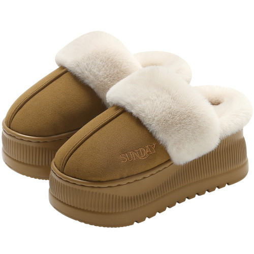 翻邊全包棉拖鞋女士冬季保暖室內新款居家防滑厚底外穿棉拖女 翻邊全包棉拖鞋女士冬季保暖室內新款居家防滑厚底外穿棉拖女