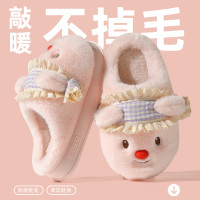 厚底棉拖鞋女士冬季2025新款室內家居厚底保暖防滑毛絨拖鞋女