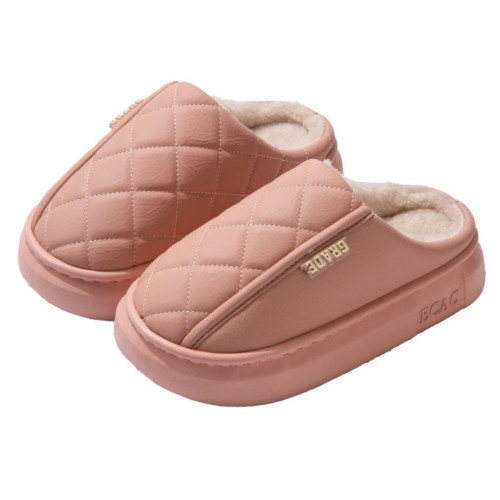 防水棉拖鞋女款秋冬季情侶室內家居一對防滑厚底保暖毛絨棉拖男士 防水棉拖鞋女款秋冬季情侶室內家居一對防滑厚底保暖毛絨棉拖男士