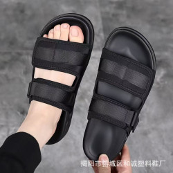 法菲歐拖鞋男士外穿新款大碼軟底男生男款外出休閒防滑一字涼拖鞋