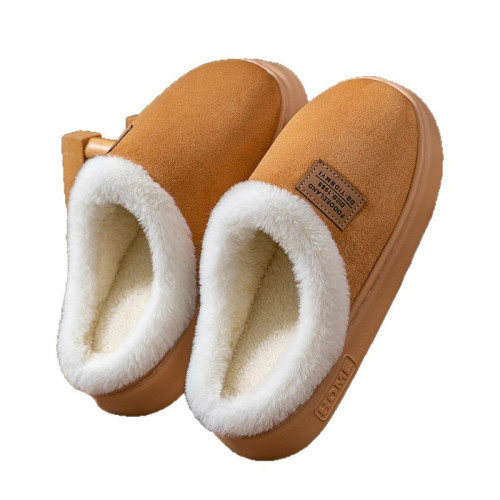 2025新款棉拖鞋男女時尚情侶厚底加絨保暖秋冬季地板毛毛棉拖